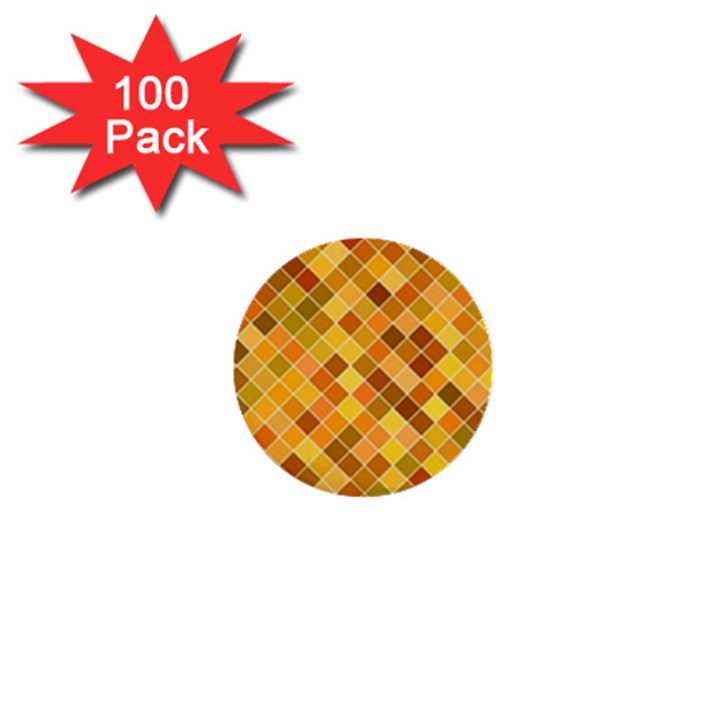 Square Pattern Diagonal 1  Mini Buttons (100 pack) 