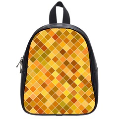 Square Pattern Diagonal School Bag (small) by Mariart