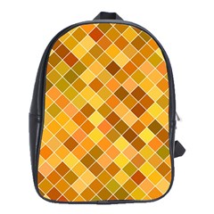 Square Pattern Diagonal School Bag (xl) by Mariart