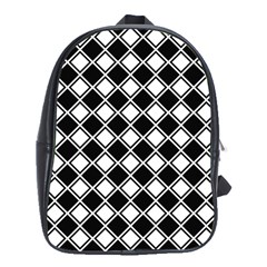 Square Diagonal Pattern School Bag (xl)