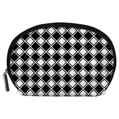 Square Diagonal Pattern Accessory Pouch (large) by Mariart