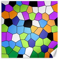 Stained Glass Colourful Pattern Canvas 12  X 12  by Mariart