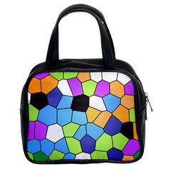 Stained Glass Colourful Pattern Classic Handbag (two Sides)