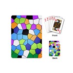 Stained Glass Colourful Pattern Playing Cards (Mini) Back