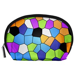 Stained Glass Colourful Pattern Accessory Pouch (large)