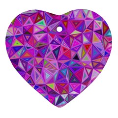 Pink Triangle Background Abstract Ornament (heart)
