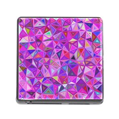 Pink Triangle Background Abstract Memory Card Reader (square 5 Slot) by Mariart