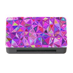 Pink Triangle Background Abstract Memory Card Reader With Cf