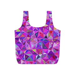 Pink Triangle Background Abstract Full Print Recycle Bag (s)