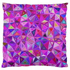 Pink Triangle Background Abstract Standard Flano Cushion Case (one Side) by Mariart
