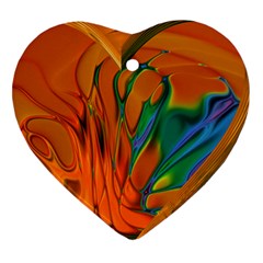 Pattern Heart Love Lines Ornament (heart)