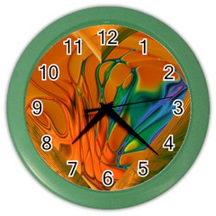 Pattern Heart Love Lines Color Wall Clock