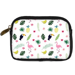 Tropical Vector Elements Peacock Digital Camera Leather Case