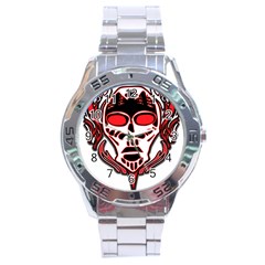 Visual Arts Skull Stainless Steel Analogue Watch