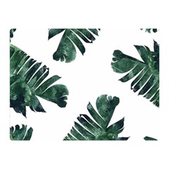 Watercolor Dark Green Banana Leaf Double Sided Flano Blanket (mini)  by Alisyart