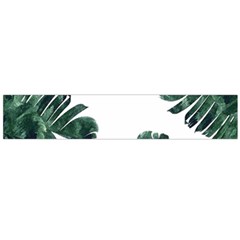 Watercolor Dark Green Banana Leaf Large Flano Scarf  by Alisyart