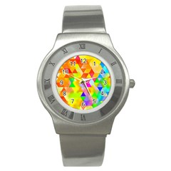 Watercolor Paint Blend Stainless Steel Watch by Alisyart