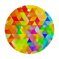 Watercolor Paint Blend Round Ornament (two Sides) by Alisyart