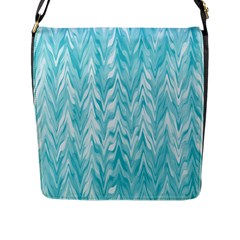 Zigzag Backdrop Pattern Flap Closure Messenger Bag (l)