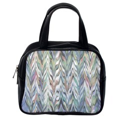 Zigzag Backdrop Pattern Grey Classic Handbag (one Side)