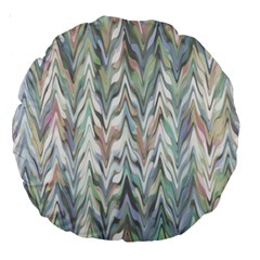 Zigzag Backdrop Pattern Grey Large 18  Premium Round Cushions