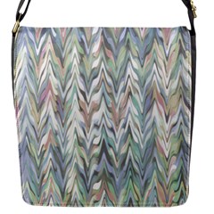 Zigzag Backdrop Pattern Grey Flap Closure Messenger Bag (s)