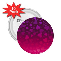 Purple Pink Hearts  2 25  Buttons (10 Pack)  by LoolyElzayat