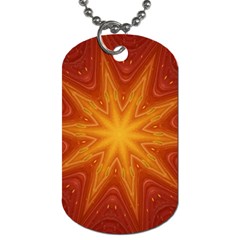 Fractal Wallpaper Colorful Abstract Dog Tag (one Side)