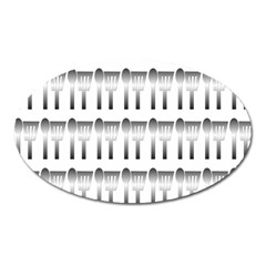 Kitchen Background Spatula Oval Magnet