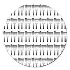 Kitchen Background Spatula Magnet 5  (Round)