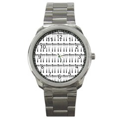 Kitchen Background Spatula Sport Metal Watch