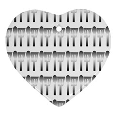 Kitchen Background Spatula Heart Ornament (Two Sides)