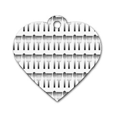 Kitchen Background Spatula Dog Tag Heart (one Side) by Mariart