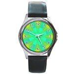 Kaleidoscope Background Round Metal Watch Front