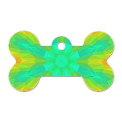 Kaleidoscope Background Dog Tag Bone (two Sides)