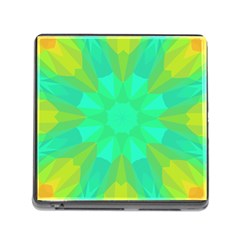Kaleidoscope Background Memory Card Reader (square 5 Slot) by Mariart