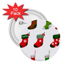 Christmas Stocking Candle 2 25  Buttons (10 Pack) 