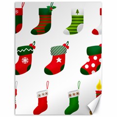 Christmas Stocking Candle Canvas 18  X 24 