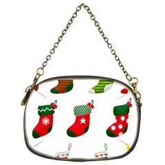 Christmas Stocking Candle Chain Purse (one Side) by Mariart