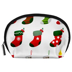 Christmas Stocking Candle Accessory Pouch (large) by Mariart