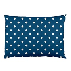 Polka Dot - Turquoise  Pillow Case (two Sides) by WensdaiAmbrose
