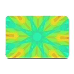 Kaleidoscope Background Green Small Doormat  by Mariart