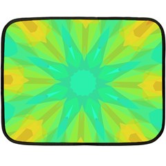 Kaleidoscope Background Green Double Sided Fleece Blanket (mini)  by Mariart