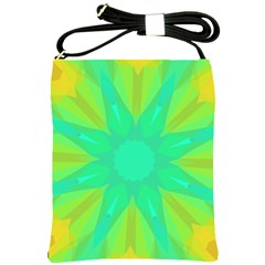 Kaleidoscope Background Green Shoulder Sling Bag