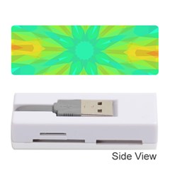 Kaleidoscope Background Green Memory Card Reader (stick) by Mariart