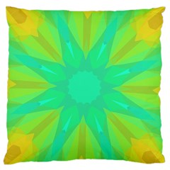 Kaleidoscope Background Green Large Flano Cushion Case (two Sides) by Mariart