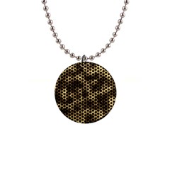 Honeycomb Beehive Nature 1  Button Necklace by Mariart