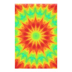 Kaleidoscope Background Mandala Red green Shower Curtain 48  x 72  (Small) 