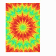 Kaleidoscope Background Mandala Red green Large Garden Flag (Two Sides)