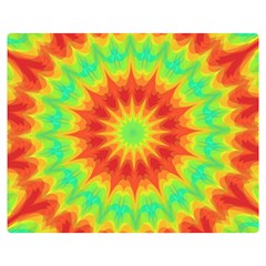 Kaleidoscope Background Mandala Red Green Double Sided Flano Blanket (medium)  by Mariart